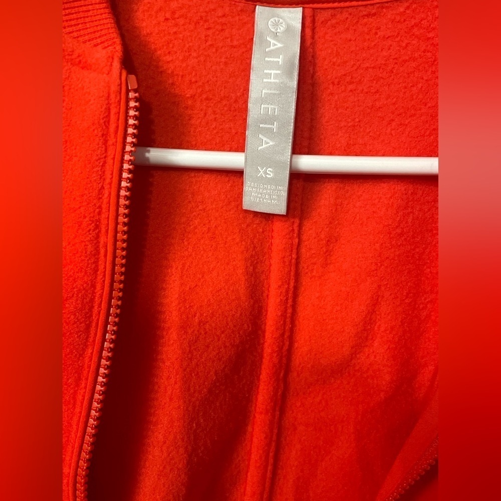 Athleta Jackets & Coats |Athleta Zion Microfleece | Color: Orange/Red | Size: XS - Picture 7 of 9
